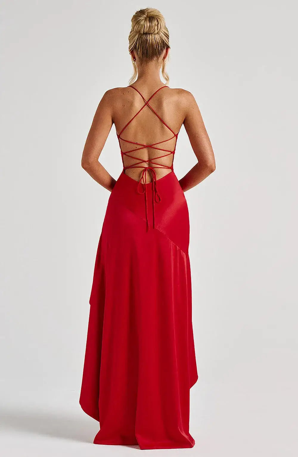 Elegant Satin Split Dress